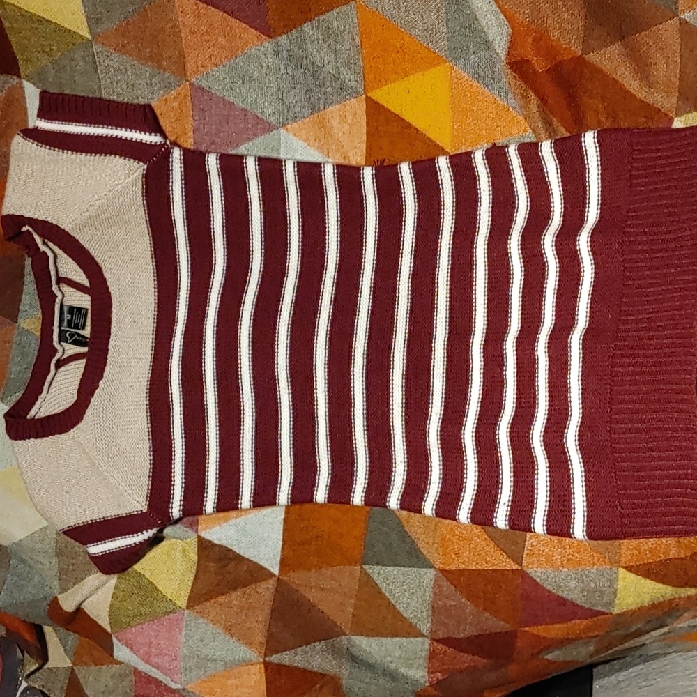 Red Paint Long Sweater Sz M